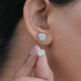 Cushion Diamond Halo Stud Earrings Earring