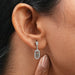Elegant Oval Drop Earrings With Olive Oval-Cut Diamonds Earrings