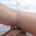 Bezel Set Oval Cut Lab Grown Diamond Tennis Bracelet Bracelet