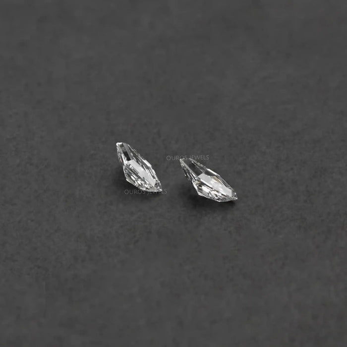 Modified Lozenge Cut Lab Diamond Pair Loose