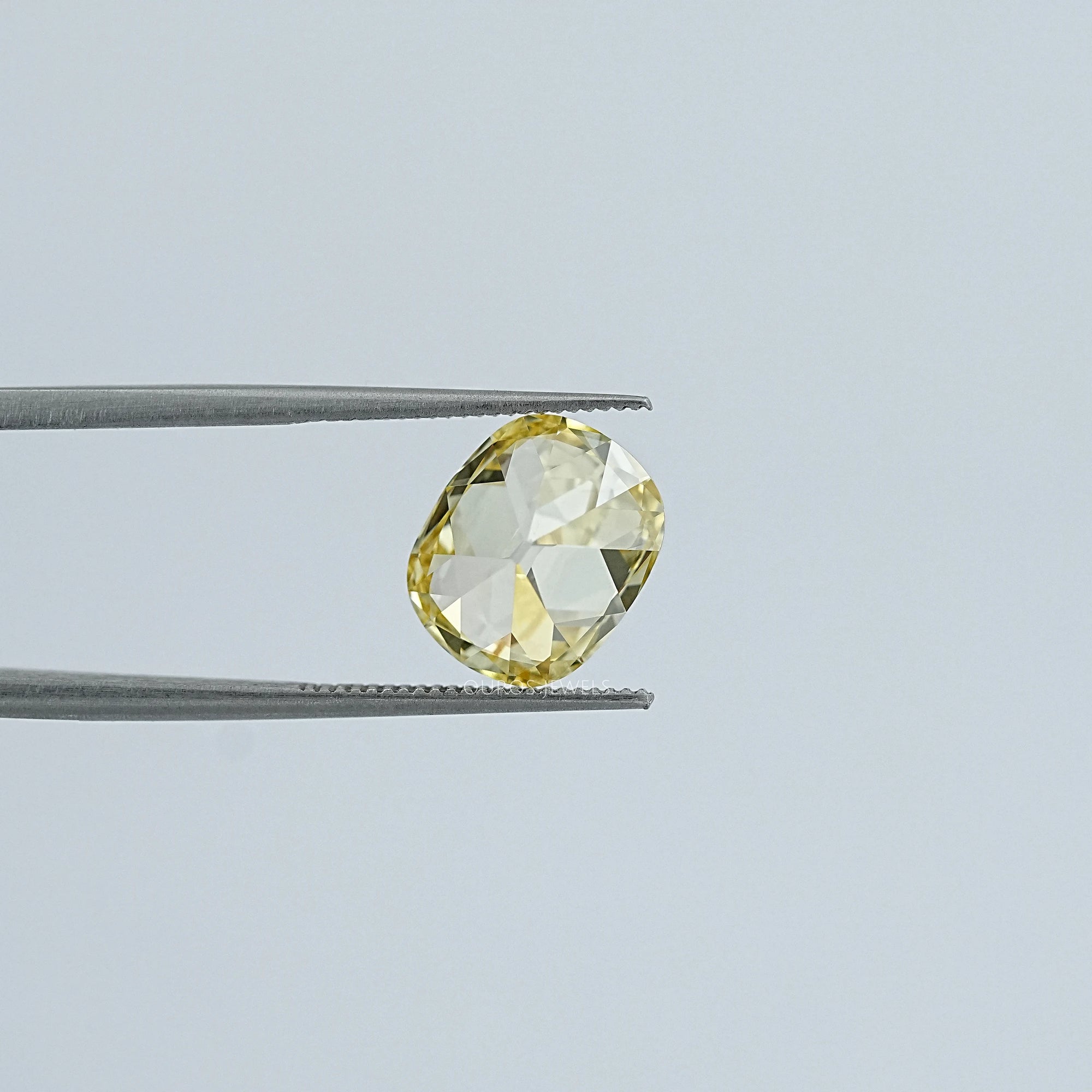 Yellow Old Mine Cushion Cut Lab Grown Diamond
