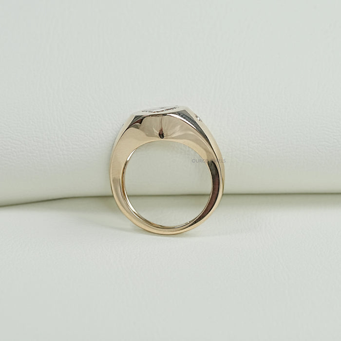 Antique Bull Cut Lab Diamond Wedding Ring Ring