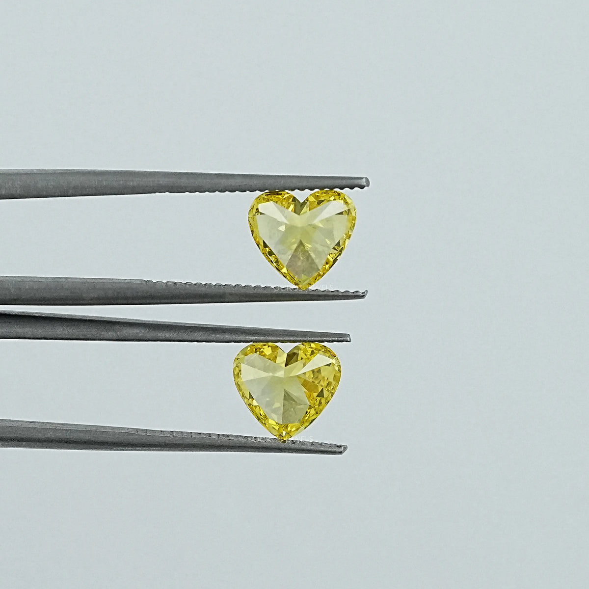 Yellow Heart Lab Grown Diamond Matching Pair Loose