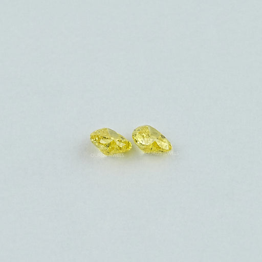 Yellow Heart Lab Grown Diamond Matching Pair Loose