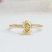 Yellow Oval Cut Lab Grown Solitaire Diamond Ring Rings
