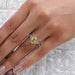 Yellow Oval Diamond Halo Split Shank Engagement Ring