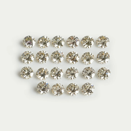 Yellow Round Cut Lab Grown Diamond Loose