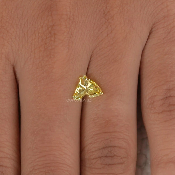 1.55 Carat Yellow Horse Cut Lab Grown Diamond