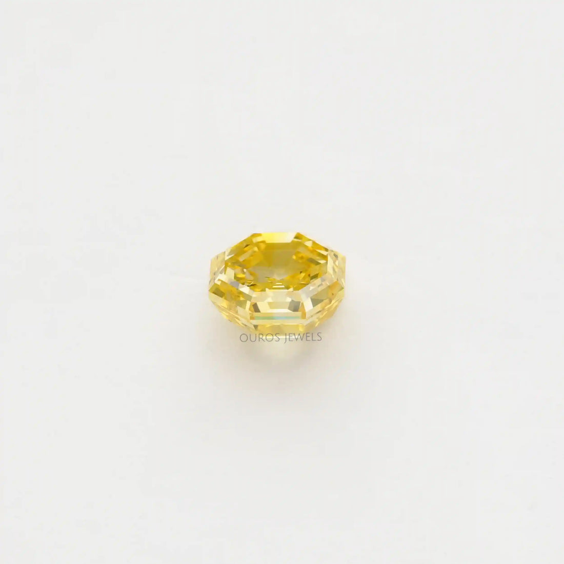 Yellow Octagon Cut Lab Grown Diamond