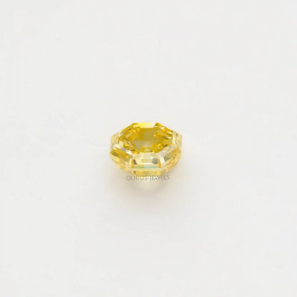 Yellow Octagon Cut Lab Grown Diamond