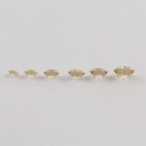 Brilliant Fancy Round Yellow Lab Diamonds Loose