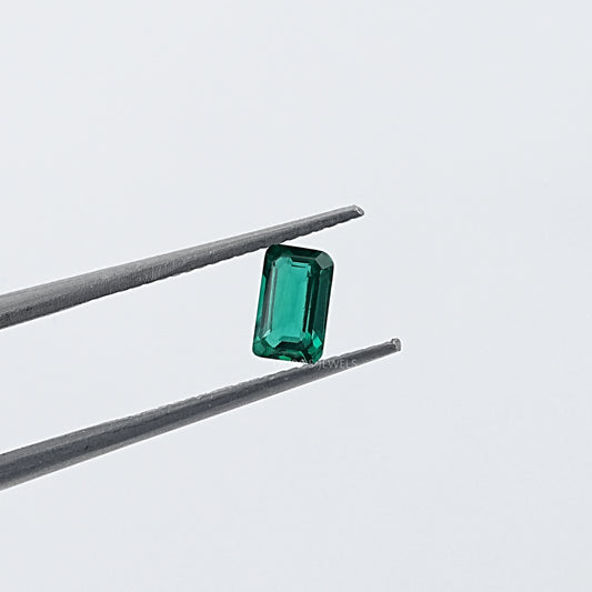 Zambian Green Emerald Cut Gemstone Loose