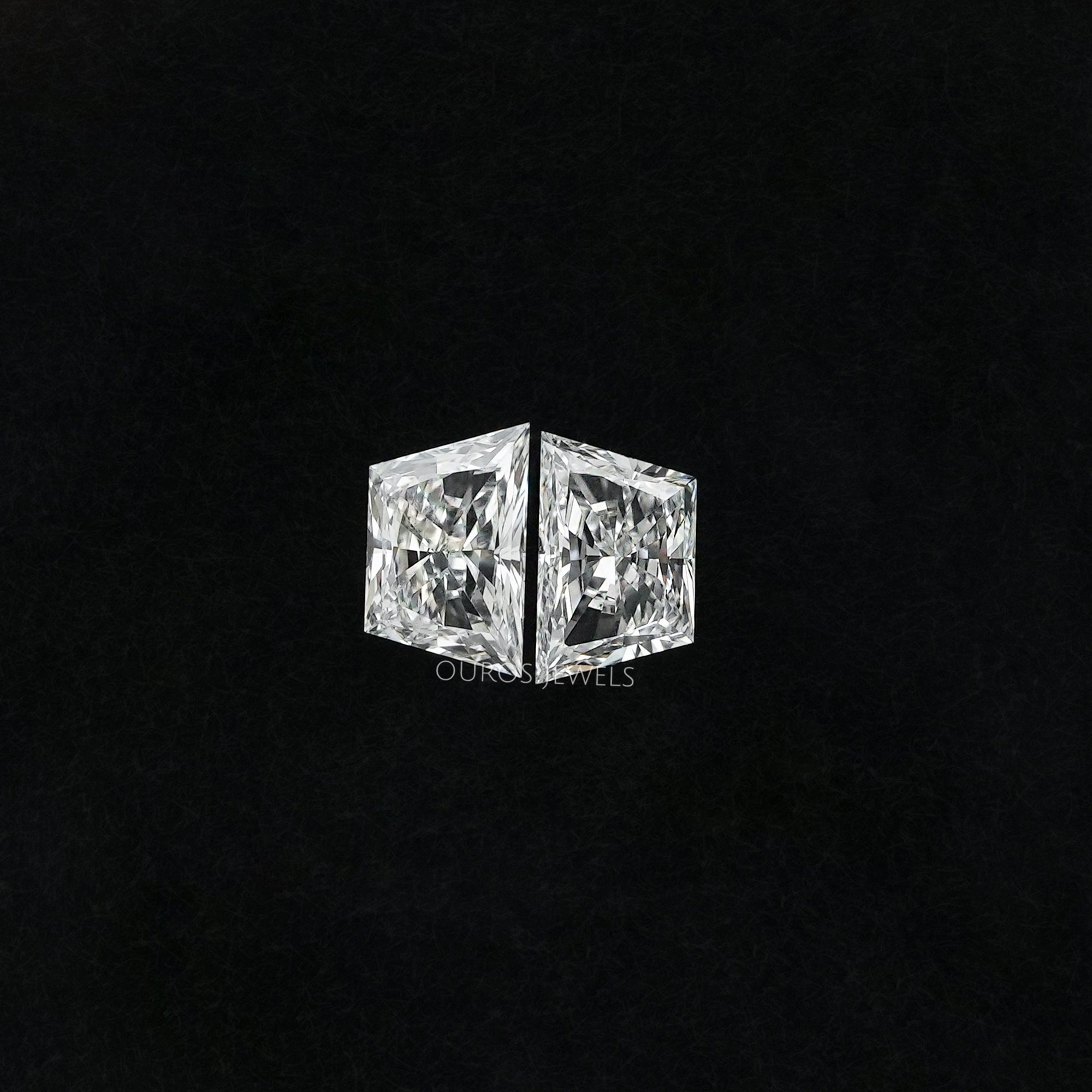 Trapezoid Brilliant Cut Matching Pair Diamond, 2.00 TCW Lab Grown Diamond, Lab Made Loose Diamond, CVD Diamond For Statement Jewelry