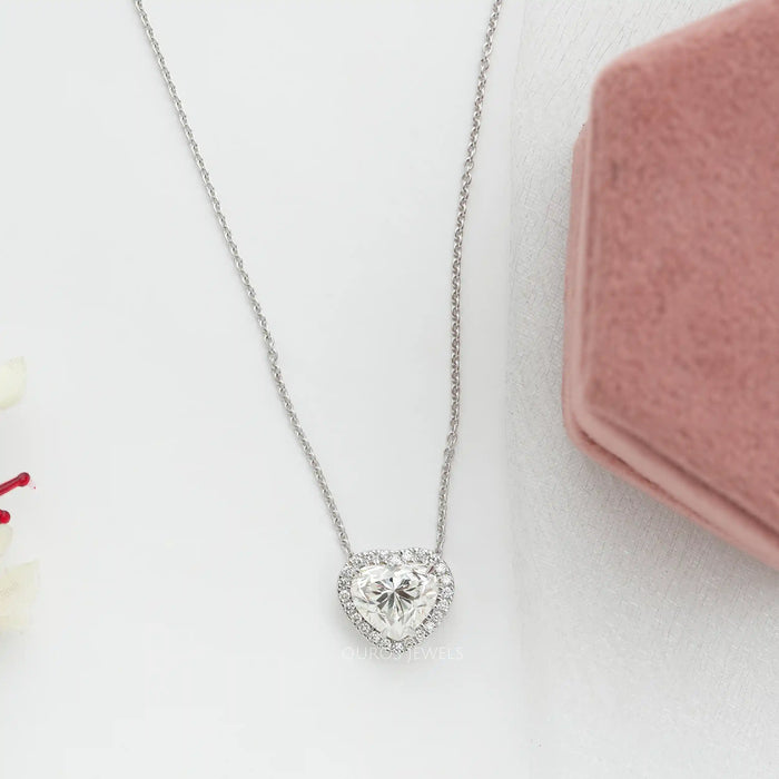 Heart Cut Lab Grown Diamond Pendant Necklaces