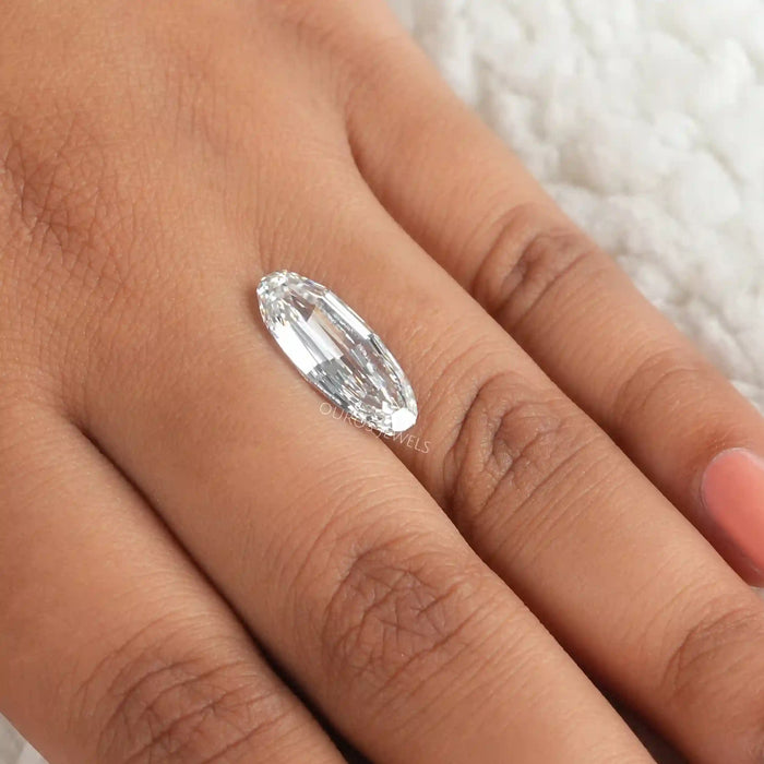 Step Cut Long Oval Lab Grown Diamond Loose