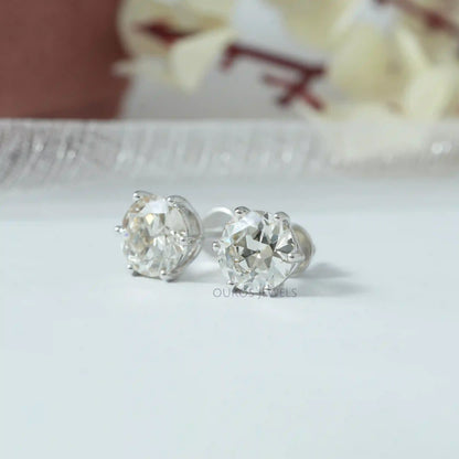 Old European Round Diamond Stud Earrings Earring