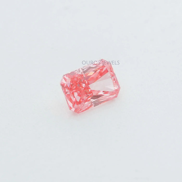 Pink Radiant Cut Lab Grown Diamond Loose