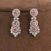 Pink Round Cut Lab Diamond Bridal Necklace Set Necklaces