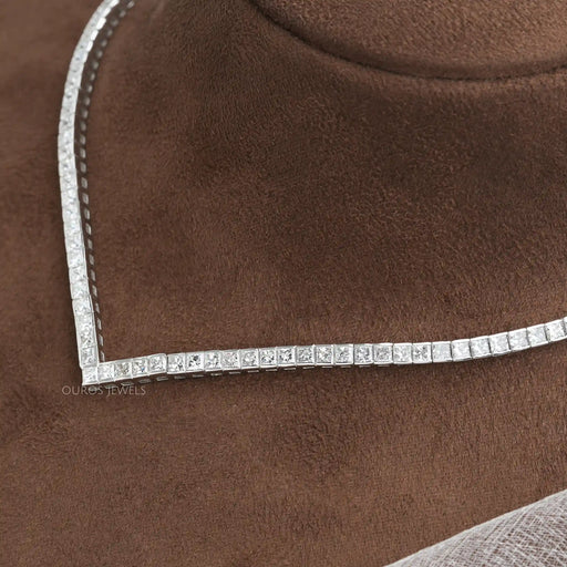 Princess Cut Tennis Necklace Necklaces