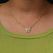 Pave Set Yellow Butterfly Diamond Necklace Necklaces