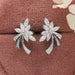 White Gold Marquise-Cut Cluster Diamond Earrings