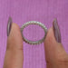 Round Cut Prong Set Full Eternity Wedding Band