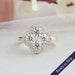 Floral Shape Round Diamond Halo Engagement Ring