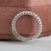 Round Cut Prong Set Full Eternity Wedding Band