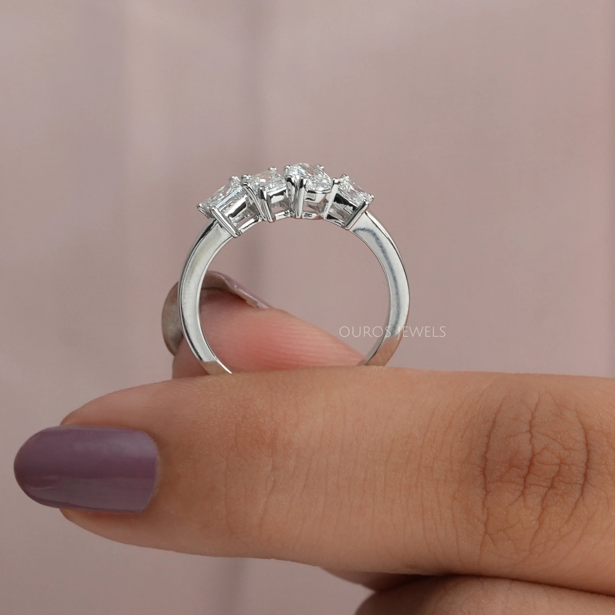 Multi Shape Diamond Dainty Ring