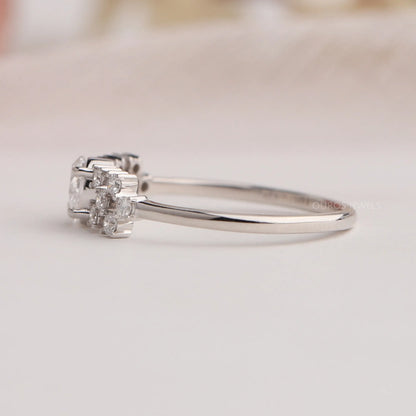 Oval Cut Cluster Diamond Ring