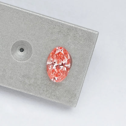 0.60 Carat Pink Oval Cut Lab Diamond Loose