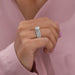 Round Cut Solitaire Accent Diamond Bridal Ring Set Rings