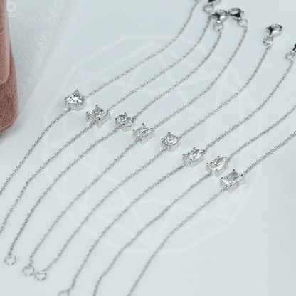 Multi Shape Lab Grown Diamond Solitaire Bracelet