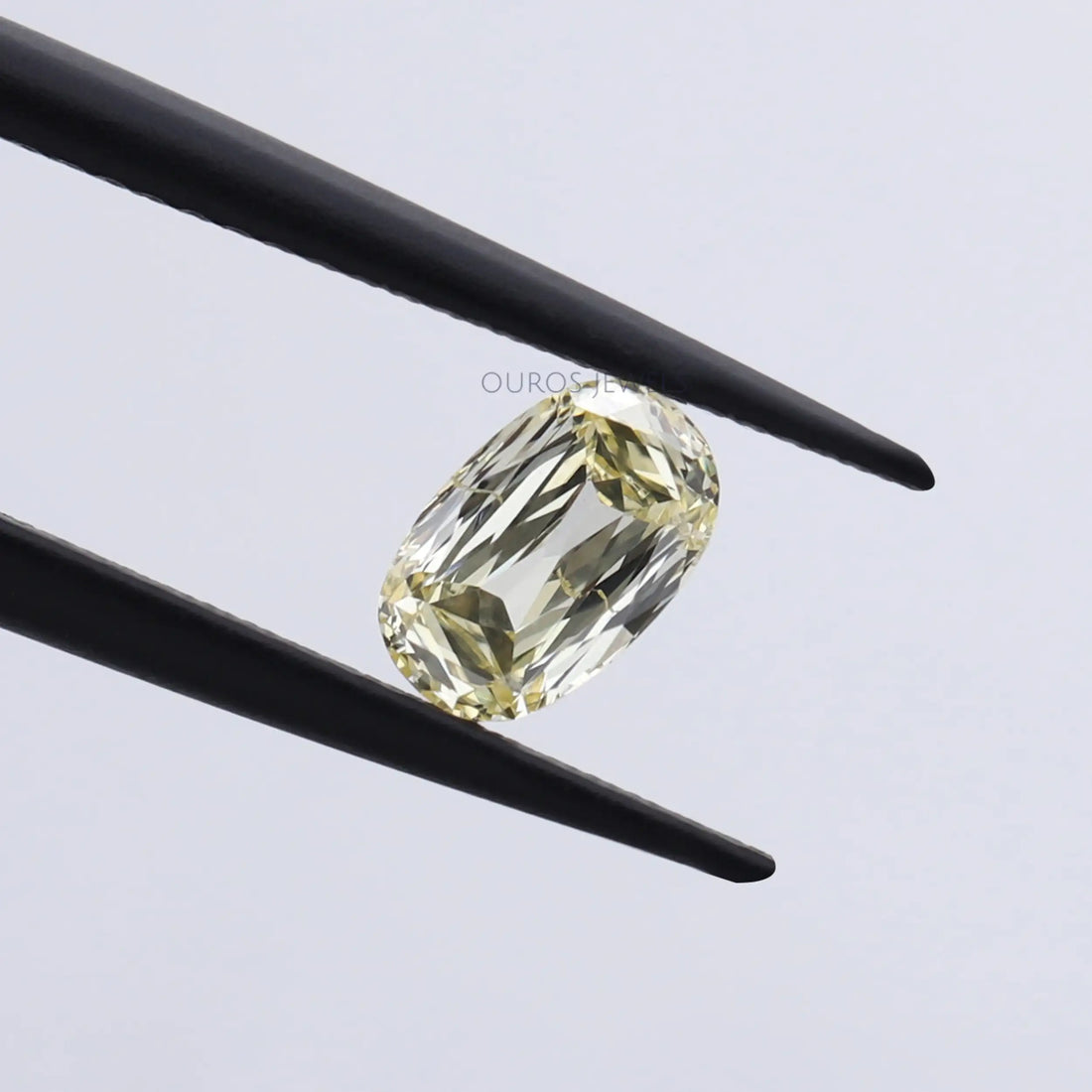 0.75 Carat Vivid Yellow Old Mine Cushion Cut Lab Diamond