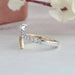 Pear And Round Cut Diamond Bypass Ring