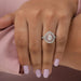 Pear Diamond Halo Engagement Ring