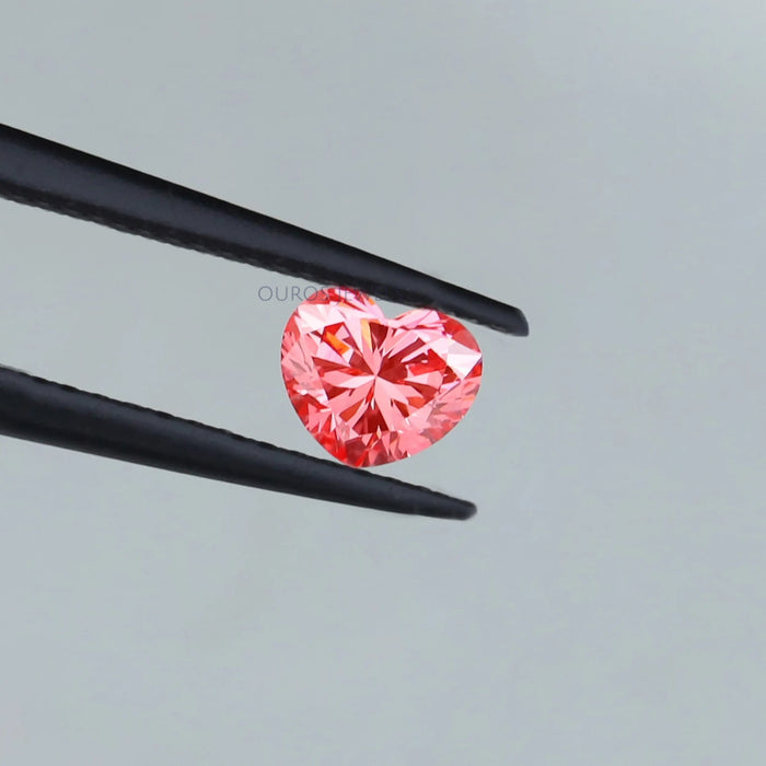 Pink Heart Cut Lab Grown Diamond