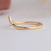 Yellow Gold Plain Curved Band Rings