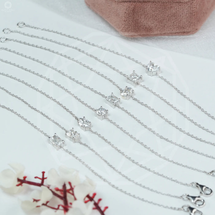 Multi Shape Lab Grown Diamond Solitaire Bracelet