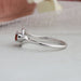 Red Oval Diamond Bypass Dainty Ring