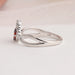 Red Oval Diamond Infinity Dainty Ring