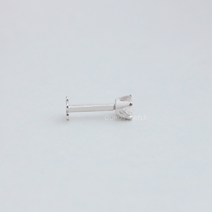 Round Cut Diamond Nose Pin