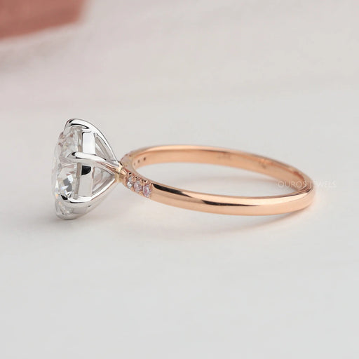 Rose Gold Round Shape Lab Diamond Ring