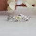 Yellow Pear Diamond Solitaire Accent Ring